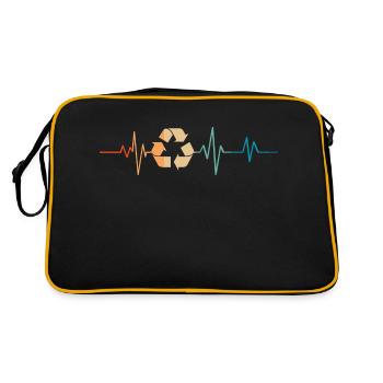 Battement de coeur rétro recyclage - Sac Retro - noir/or - Dos