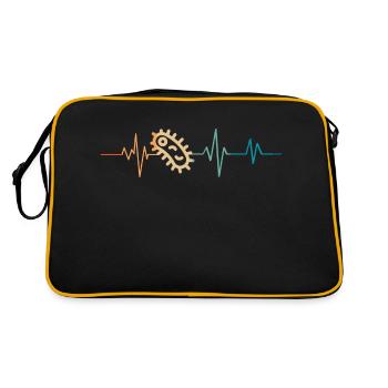 Retro Heartbeat Bacteria - Retro Bag - black/gold - Back