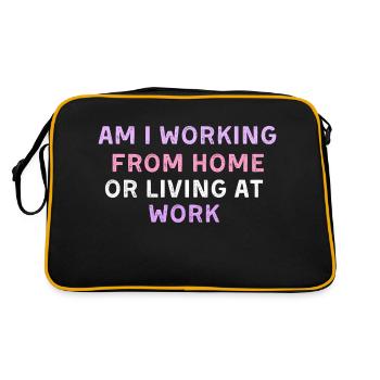 Est-ce que je travaille à domicile ou est-ce que je vis au travail - Sac Retro - noir/or - Dos