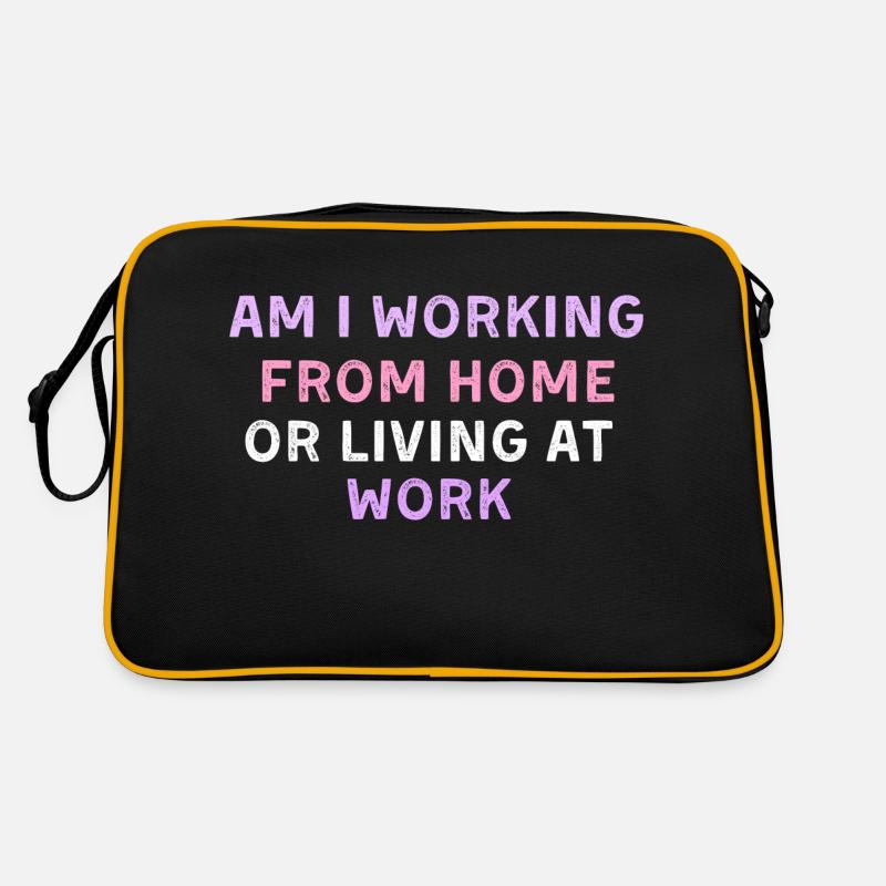 am i working from home or living at work Retro Bag