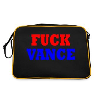 fuck vance - Retro Tasche - Schwarz/Gold - Hinten