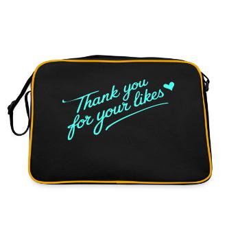 MERCI POUR VOS LIKES - Sac Retro - noir/or - Dos