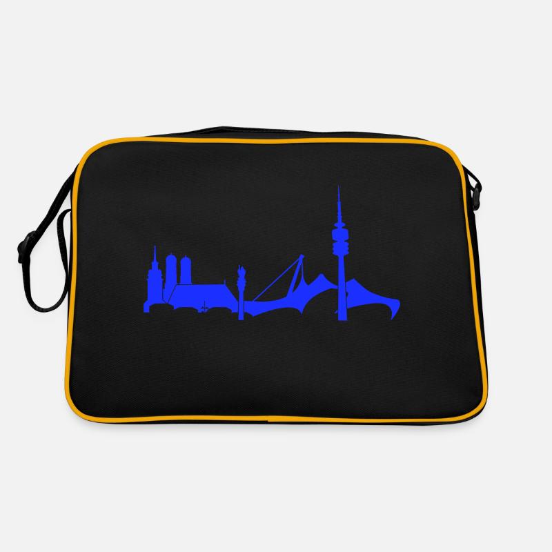 München - Retro Tasche - Schwarz/Gold