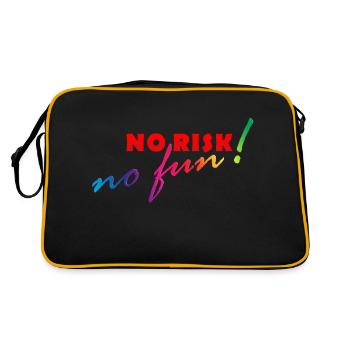 NO RISK - NO FUN - Retro Bag - black/gold - Back