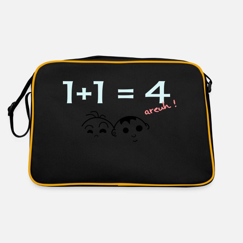1 + 1 = 4 - Retro Tasche - Schwarz/Gold