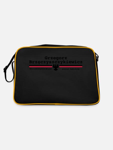 Grzegorz B. - Retro Tasche - Schwarz/Gold - Hinten