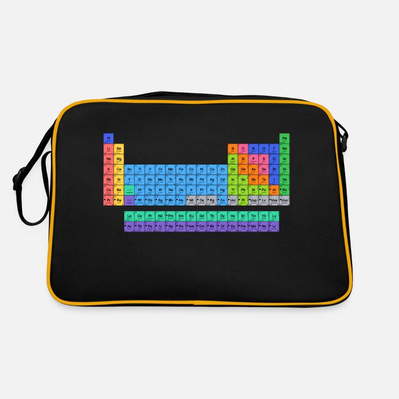 Colored periodic table Retro Bag