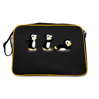pingurun - Sac Retro - noir/or - Dos