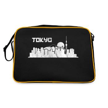 TOKYO SKYLINE BLACK AND WHITE by The Manzanita - Sac Retro - noir/or - Dos