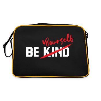 Be yourself - Sac Retro - noir/or - Dos