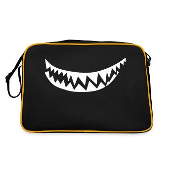 white teeth - Retro Bag - black/gold - Back