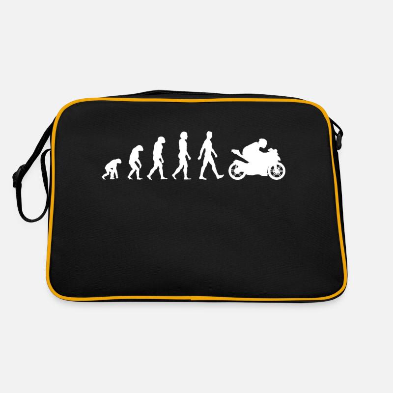Motorcycle Biker Motorcyclist Evolution Retro Bag
