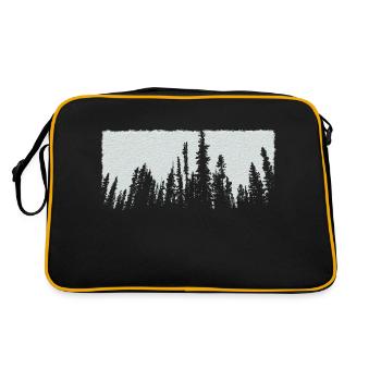 blanc arbres forêt nature - Sac Retro - noir/or - Dos