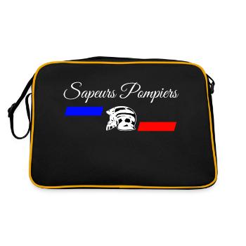 Sapeurs Pompiers De France Drapeau Français - Sac Retro - noir/or - Dos