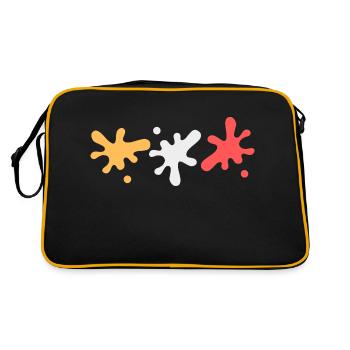 Taches de couleur dans les couleurs lesbiennes Pride - Sac Retro - noir/or - Dos