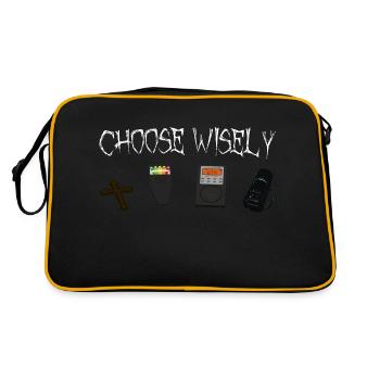 ChooseWisely Phasmo - Retro Tasche - Schwarz/Gold - Hinten