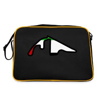 Circuit d’Abu Dhabi avec drapeau - Sac Retro - noir/or - Dos
