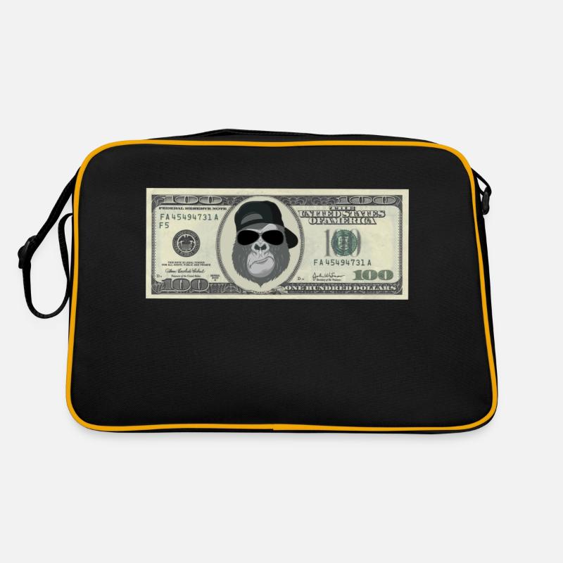 Gorillawear - Retro Tasche - Schwarz/Gold