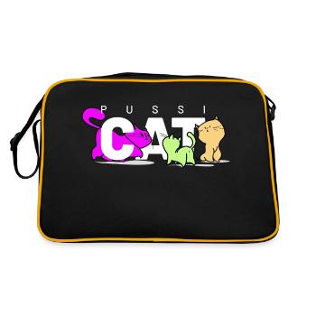 pussi chats blancs - Sac Retro - noir/or - Dos
