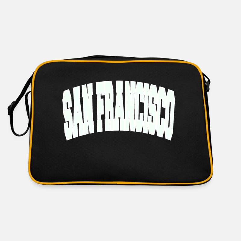 SAN FRANCISCO College - Retro Tasche - Schwarz/Gold