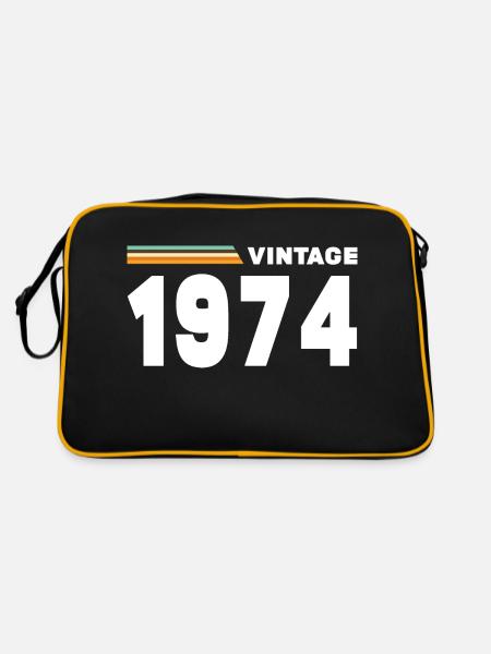 millésime 1974 - Sac Retro - noir/or - Dos