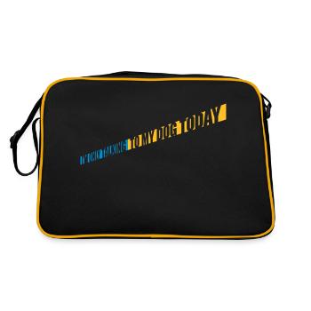only talking to dog - Retro Bag - black/gold - Back