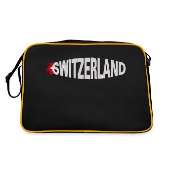 SWITZERLAND CLAIM Wulst mit Wappen hälftig - Retro Tasche - Schwarz/Gold - Hinten