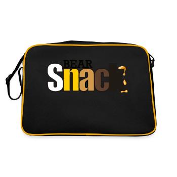 Bear Snack - Retro Tasche - Schwarz/Gold - Hinten