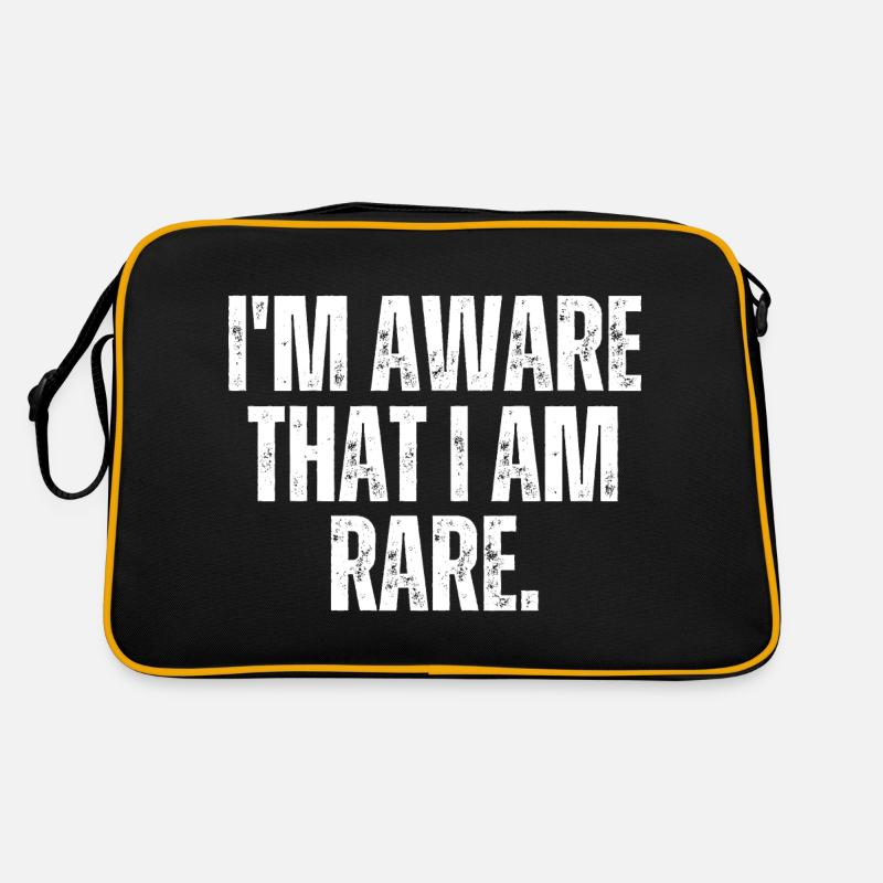 Ich bin mir bewusst, dass ich selten bin Retro Tasche