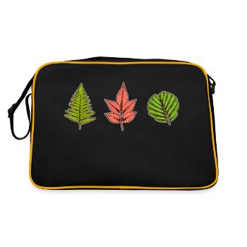 Feuilles - Fougères / Rose / Aulne - Sac Retro - noir/or - Dos
