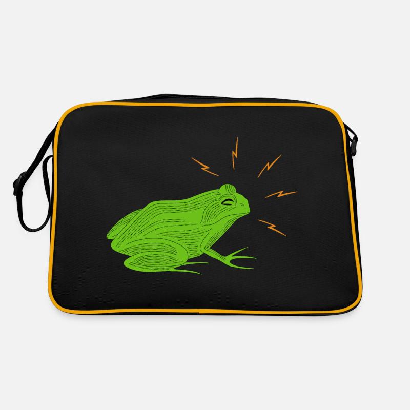 Frosch - Retro Tasche - Schwarz/Gold