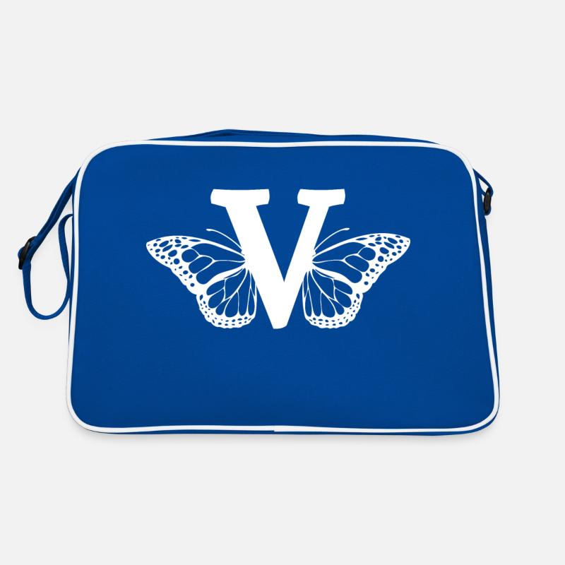 letter V butterfly Retro Bag