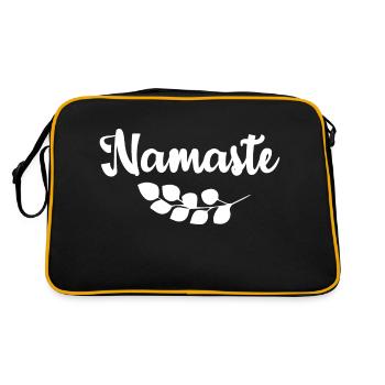 Yoga Gift for Yogis Meditation Gift Idea Om - Retro Bag - black/gold - Back