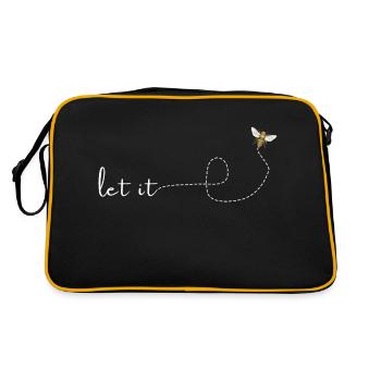 let it bee - Retro Tasche - Schwarz/Gold - Hinten