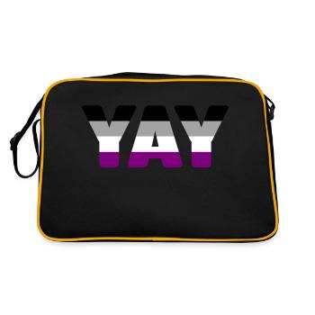 YAY Asexual - Retro Bag - black/gold - Back