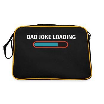 Dad Joke Loading Funny Father'S Day Humor Bad Pun - Retro Bag - black/gold - Back