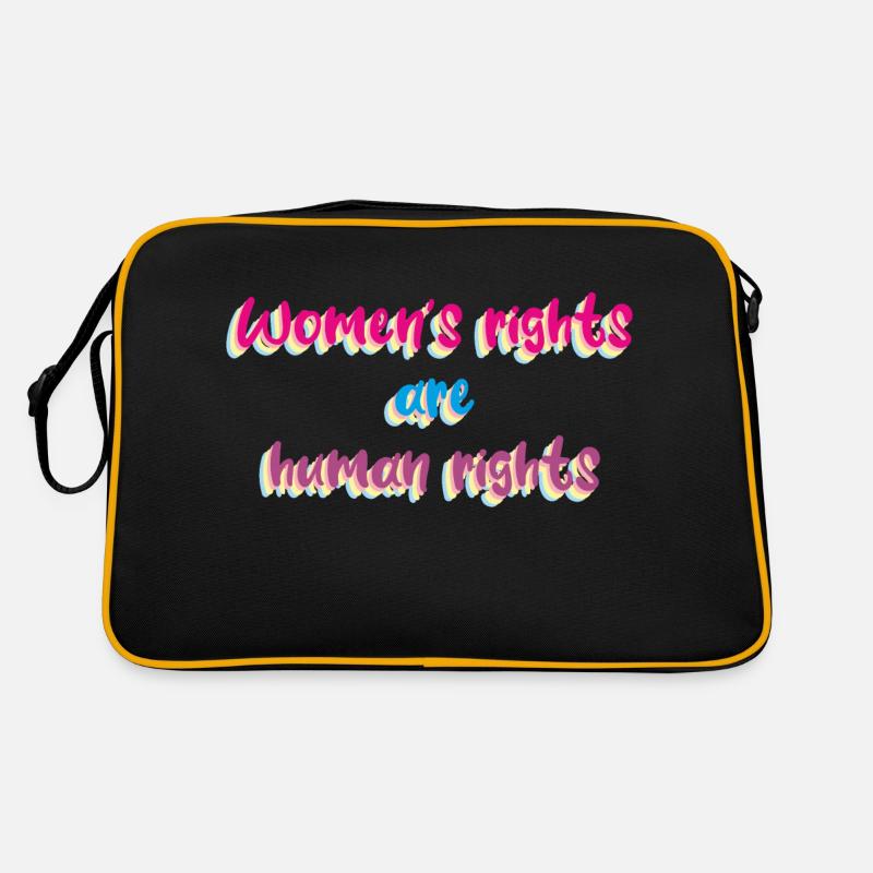 Frauenrechte - Retro Tasche - Schwarz/Gold