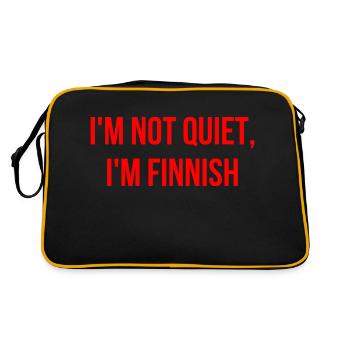 Je ne suis pas calme, je suis finlandais - Sac Retro - noir/or - Dos