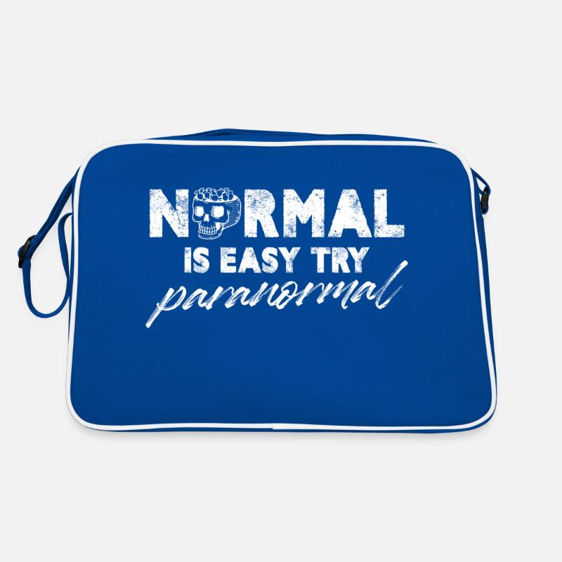 Normal is easy Try Paranormal Retro Tasche