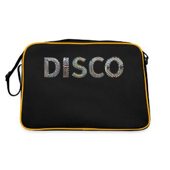 DISCO lettrage boule disco look danse devisefun - Sac Retro - noir/or - Dos