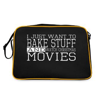birthday present jokes bedroom baked goods - Retro Bag - black/gold - Back