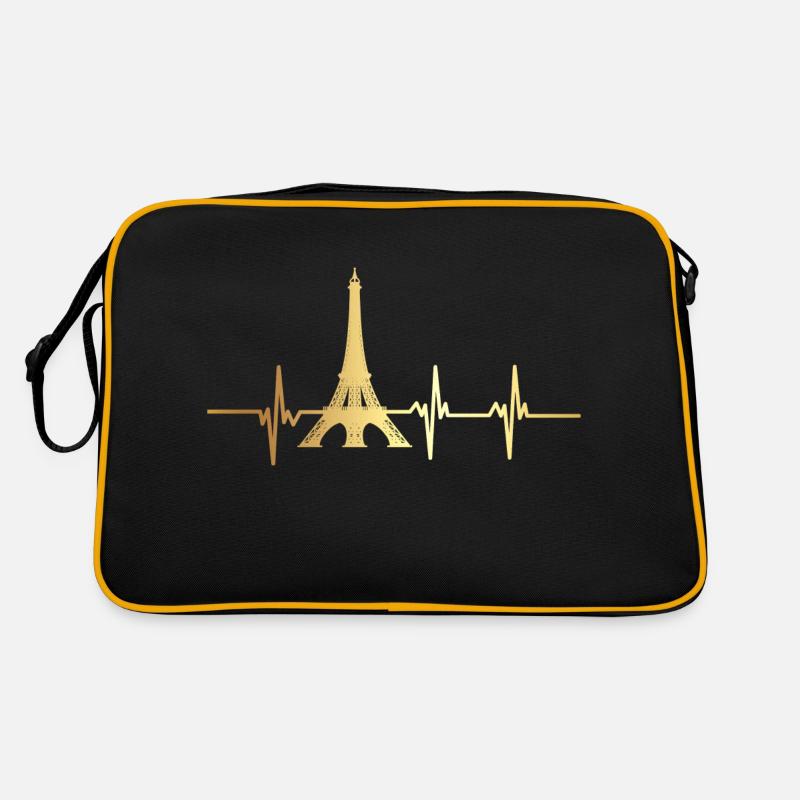 Eiffel Tower heartbeat Retro Bag