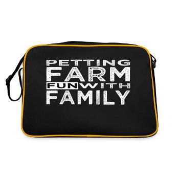 funny sayings jokes farmyard fun - Retro Bag - black/gold - Back