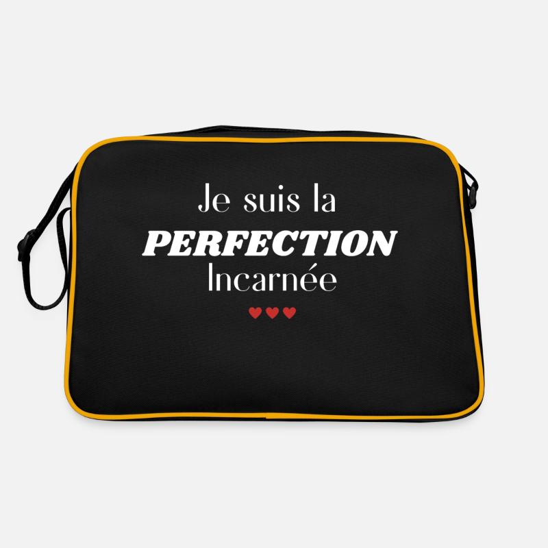 je suis la perfection incarnée Sac Retro
