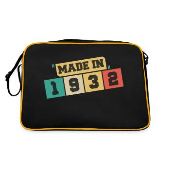 1932 Birthday 1932 Born in 1932 Birthday - Retro Bag - black/gold - Back