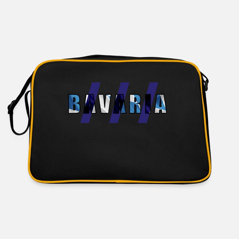 Bayern _ 04 - Retro Tasche - Schwarz/Gold