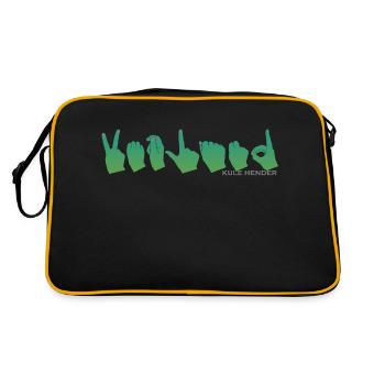Alphabet main Vetland vert dégradé 1 - Sac Retro - noir/or - Dos
