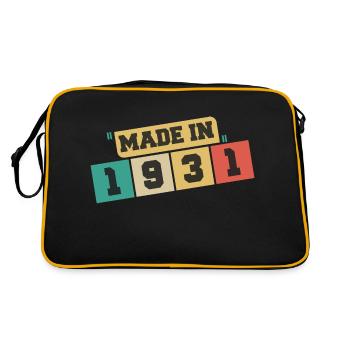 1931 Birthday 1931 Born in 1931 Birthday - Retro Bag - black/gold - Back