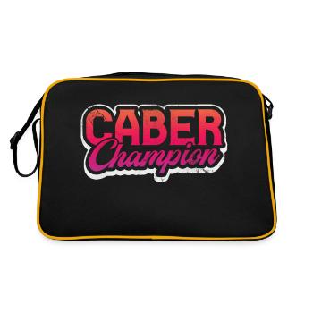Caber Champion Tree Trunk Toss Wood Sports Athlete - Retro Tasche - Schwarz/Gold - Hinten