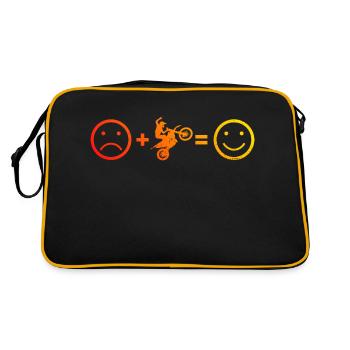 Dirt Biker Men's Dirt Bike Dirt Bike Motocross - Retro Bag - black/gold - Back